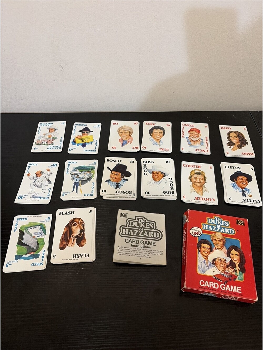Vintage Dukes Of Hazard 1981 Card Game Complete Set International Games Inc.